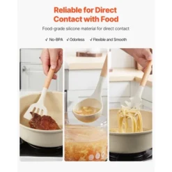 VEVOR Kitchen Cooking Utensils Set, 34 PCS Silicone Spatula Set With Holder, 428°F Heat Resistant Gadget Spoons Tools, White -Aesthtic Interiors GUEST 5e05ff2f 5fd7 4e16 a994 a15939ee8d98