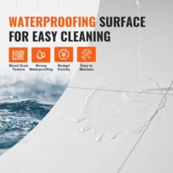 VEVOR Self Adhesive Vinyl Floor Tiles 390 X 23.6 Inch, 1.5mm Thick Peel & Stick, White Marble Texture DIY Flooring For Kitchen, Dining Room -Aesthtic Interiors GUEST 5e5b5554 e7d2 44b5 82b1 ffdbd5ea9b5c