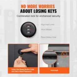 VEVOR Through The Wall Drop Box, Heavy Duty Steel Through The Wall Mailbox With 2.8-7.9" 13" Combination Lock, 12.5x6.3x16.9" Mail Drop Box, Black -Aesthtic Interiors GUEST 5f8047d3 a1c1 4e85 aabd 78a70601e95c