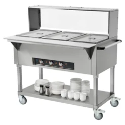 VEVOR 3-Pan Commercial Food Warmer, 3 X 20.6QT Electric Steam Table, 1500W Professional Buffet Catering Food Warmer With Acrylic Sneeze Guard -Aesthtic Interiors GUEST 5fd7a870 0fc4 4e93 913c efc8ce757454