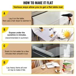 VEVOR Plastic Table Cover 40 X 72 Inch, 1.5 Mm Thick Clear Table Protector, Rectangle Clear Desk Mat, Waterproof & Easy Cleaning, Transparent -Aesthtic Interiors GUEST 5fe9aa6c 14cd 4bf0 b829 a218cbf8468a 2