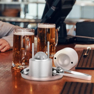 VEVOR Ice Ball Press, 2.4" Ice Ball Maker, Aircraft Al Alloy Ice Ball Press Kit For 60mm Ice Sphere, Ice Press With Tong And Drip Tray, For Whiskey 1 VEVOR Ice Ball Press, 2.4" Ice Ball Maker, Aircraft Al Alloy Ice Ball Press Kit For 60mm Ice Sphere, Ice Press With Tong And Drip Tray, For Whiskey