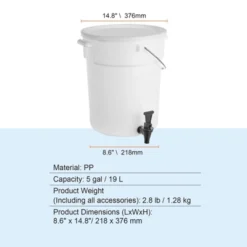 VEVOR Beverage Dispenser, 5 Gallon Drink Dispensers For Parties, Plastic Juice Dispenser With Spigot And Lid -Aesthtic Interiors GUEST 602e61fa 4562 4139 a901 f5cca7908c0b