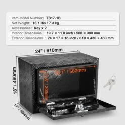 VEVOR Underbody Truck Box, 24" X 17" X 18" Pickup Storage Box, Heavy Duty Aluminum Diamond Plate Tool Box With Lock And Keys 13 VEVOR Underbody Truck Box, 24" X 17" X 18" Pickup Storage Box, Heavy Duty Aluminum Diamond Plate Tool Box With Lock And Keys -Aesthtic Interiors GUEST 60500fa3 a457 4cda a318 270dbcbe59e5