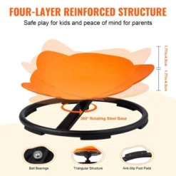 VEVOR Elephant Kids Swivel Chair, 220 LBS Capacity, 360° Spinning Chair, Autistic Kids Sensory Toy Chair With Non-Slip Metal Base -Aesthtic Interiors GUEST 60f2c9e2 b202 45c7 8873 b7bab4363093