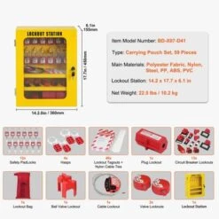 VEVOR Electrical Lockout Tagout Kit, 59 PCS Safety Lockout Tagout Station With Padlocks, Hasps, Tags, Ties, Plug Lockout, Circuit Breaker Lockouts -Aesthtic Interiors GUEST 61019893 bdbc 430a a55d 57a646d41ca0