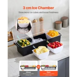 VEVOR Chilled Condiment Server, 4 Compartment Ice Cooled Condiment Serving Container, Chilled Garnish Tray Bar Caddy With Lid, Black 12 VEVOR Chilled Condiment Server, 4 Compartment Ice Cooled Condiment Serving Container, Chilled Garnish Tray Bar Caddy With Lid, Black -Aesthtic Interiors GUEST 6255478a 5a86 46bb b2cc 675154c65c03