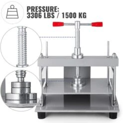 VEVOR Manual Paper Press Machine, 12x8.6 Inch For A4 Sized Papers Flatting Machine, 10cm Thickness Steel Frame Manual Paper Press Machine, Silver -Aesthtic Interiors GUEST 629f1b11 59b7 4723 b7a2 f452d365a50c