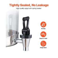 VEVOR Beverage Dispenser, 2.1 Gallon X 2 Drink Dispenser For Parties,Stainless Steel + Plastic Juice Dispensers With Spigot Ice Chamber Tray, Silver -Aesthtic Interiors GUEST 62ab6c88 300c 4043 8579 a3e4c574f16a