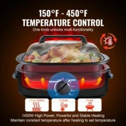 VEVOR Electric Roaster Oven, 24 QT Turkey Roaster Oven With Self-Basting Lid, 1450W Roaster Oven With Defrost & Warm Function, Adjustable Temp 11 VEVOR Electric Roaster Oven, 24 QT Turkey Roaster Oven With Self-Basting Lid, 1450W Roaster Oven With Defrost & Warm Function, Adjustable Temp -Aesthtic Interiors GUEST 62b7a2f3 4b8a 4245 8198 847f584cb2dd