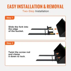 VEVOR Pallet Forks, 2000 Lbs Clamp On Pallet Forks, 43" Total Length Heavy Duty Pallet Forks With Adjustable Stabilizer Bar -Aesthtic Interiors GUEST 6332b1bd 9e79 4804 a43b 44dbc67c8121