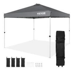 VEVOR Pop Up Canopy Tent, 10 X 10 Ft, 250 D PU Silver Coated Tarp, With Portable Roller Bag And 4 Sandbags, Waterproof And Sun Shelter Gazebo 15 VEVOR Pop Up Canopy Tent, 10 X 10 Ft, 250 D PU Silver Coated Tarp, With Portable Roller Bag And 4 Sandbags, Waterproof And Sun Shelter Gazebo -Aesthtic Interiors GUEST 63c26a2d abc3 482c 868c 323b54f2e161