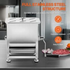 VEVOR Manual Meat Mixer, 15L Fixed Tank Meat Processing Equipment(Mixing Maximum 15LBS For Meat), Stainless Steel Meat Mixer, Silver 12 VEVOR Manual Meat Mixer, 15L Fixed Tank Meat Processing Equipment(Mixing Maximum 15LBS For Meat), Stainless Steel Meat Mixer, Silver -Aesthtic Interiors GUEST 6507d17d 8b23 4264 a60c 93fae3367bb7