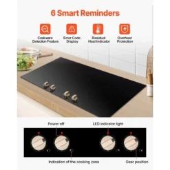 VEVOR Induction Cooktop, 6600W Electric Countertop Burner,4 Burner Knob Control Stove,Built-in Induction Cooktop With 12 Temperature Settings, Black -Aesthtic Interiors GUEST 65816631 d0a1 4e8b a34d 7d08ccbc9da0
