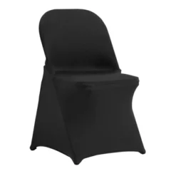 VEVOR Stretch Spandex Folding Chair Covers, Universal Fitted Chair Cover, Removable Washable Protective Slipcovers, For Wedding, (100PCS Black) -Aesthtic Interiors GUEST 6594c94b 4a85 4c4a 8bec 2fd7fc3b1f1e
