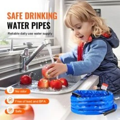 VEVOR 25ft Heated Water Hose For RV, Heated Drinking Water Hose With Corrugated Cover Antifreeze To -45°F, Automatic Self-regulating, 5/8" I.D. Blue 10 VEVOR 25ft Heated Water Hose For RV, Heated Drinking Water Hose With Corrugated Cover Antifreeze To -45°F, Automatic Self-regulating, 5/8" I.D. Blue -Aesthtic Interiors GUEST 65bd7fad 0abf 45d5 ad8a 3507561bc828