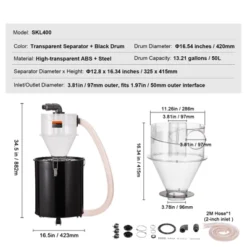 VEVOR Cyclone Dust Separator With Metal Tank, 4" Retrofit Cyclone Separator For Dust Collectors, ABS Dust Deputy With 2" Hole O.D. Connector, Black 14 VEVOR Cyclone Dust Separator With Metal Tank, 4" Retrofit Cyclone Separator For Dust Collectors, ABS Dust Deputy With 2" Hole O.D. Connector, Black -Aesthtic Interiors GUEST 66791b4d f5ad 4724 a6d4 308170315485