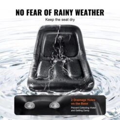 VEVOR Universal Tracor Seat, Lawn Mower Seat With Micro Switch And Drainage Holes, 6.3-13.4 Inch Extended Slot Tractor Seat, Black -Aesthtic Interiors GUEST 66869273 59aa 4d42 a915 fe8019e3f8cc