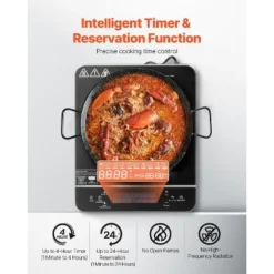 VEVOR Portable Induction Cooktop, 1500W Electric Induction Burner With 9 Temperature Settings, Countertop Induction Hot Plate With 4H Timer -Aesthtic Interiors GUEST 66ab3dae 49b9 4745 ac13 9514fe174146