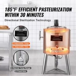 VEVOR Milk Pasteurizer 30L, Commercial Milk Pasteurization Machine, Food Grade 304 Stainless Steel, Professional Pasteurization, Silver 13 VEVOR Milk Pasteurizer 30L, Commercial Milk Pasteurization Machine, Food Grade 304 Stainless Steel, Professional Pasteurization, Silver -Aesthtic Interiors GUEST 66b3b49c 64bb 4d9f a435 39aa4a28d627