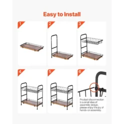 VEVOR 2 Tier Coffee Bar Organizer For Countertop, Multifunctional Mug Holder And Coffee Station, 12 Movable Hooks And 2 Shelves, Matte Black 13 VEVOR 2 Tier Coffee Bar Organizer For Countertop, Multifunctional Mug Holder And Coffee Station, 12 Movable Hooks And 2 Shelves, Matte Black -Aesthtic Interiors GUEST 66b6f97c 78e4 4879 8aa4 706f025a6fe9