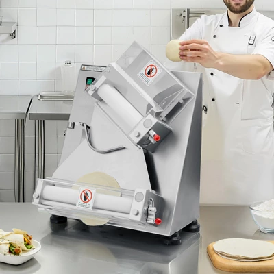 VEVOR Pizza Dough Roller Sheeter, 3-14 Inch Automatic Stainless Steel Pizza Press, Electric 370W Pasta Maker Machine, 260 Pcs Per Hour, Silver 1 VEVOR Pizza Dough Roller Sheeter, 3-14 Inch Automatic Stainless Steel Pizza Press, Electric 370W Pasta Maker Machine, 260 Pcs Per Hour, Silver