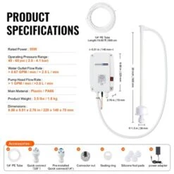 VEVOR Bottled Water Dispenser Pump System, 5 Gallon Dispensing System, Automatic Electric Water Dispenser, Single Inlet Water Jug Pump, White -Aesthtic Interiors GUEST 672d68ba a9f1 4b4c b339 c28b2ca7d400