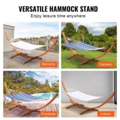 VEVOR Wooden Hammock Stand, 475 Lbs Capacity Universal 2 Person Hammock Frame Fits 9-13 Ft Hammocks, Larch Wood Arc Adjustable Stand For Hammock -Aesthtic Interiors GUEST 67840dda 156d 4736 9f3f db8262f34a41