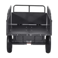 VEVOR Garden Utility Trailer, 10 Cu. Ft & 500lbs Capacity, ATV UTV Hauling Trailer, Tow Behind Steel Dump Cart With 14" Tires, Hand Pull, Black -Aesthtic Interiors GUEST 68c31432 9686 4abe 85ce 188d980cc02a