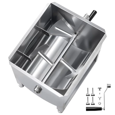VEVOR Manual Meat Mixer, 80L Fixed Tank Meat Processing Equipment(Mixing Max 80LBS For Meat), Stainless Steel Meat Mixer, Silver 8 VEVOR Manual Meat Mixer, 80L Fixed Tank Meat Processing Equipment(Mixing Max 80LBS For Meat), Stainless Steel Meat Mixer, Silver - Image 8