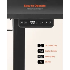 VEVOR L Shaped Desk, Electric Adjustable Height Corner Gaming Desk With CPU Stands, Dual Hooks And Fabric Drawers, L-Shaped Computer Table, Black -Aesthtic Interiors GUEST 68cf2a73 cdab 4643 a161 bd1f4d8d3bd6