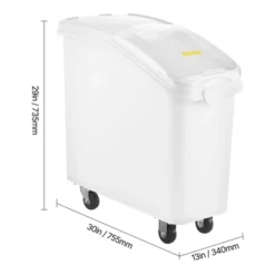 VEVOR Rice Storage Container, 21Gallon/80L Capacity Large Dog Food Dispenser Bin, Kitchen Ingredient Grain Cereal Flour Bin, 1 Pack, White -Aesthtic Interiors GUEST 68ff623d cfeb 4b6b a94c 9db3b4086963