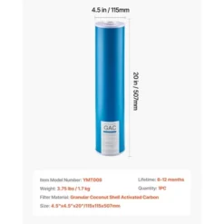 VEVOR Whole House Water Filter Replacement Cartridge, 4.5" X 20" GAC Activated Carbon, Replacement Filter For Whole Home Water Filtration, Blue -Aesthtic Interiors GUEST 6936de91 d2af 417b 9f1e 2bcc9409ddd6