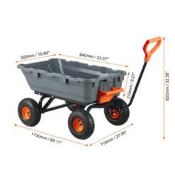 VEVOR Garden Cart, Durable Poly Dump Cart With Simple Assembly Steel Structure, Versatile Dump Wagon With Dual-Function Handle, Handy Wheelbarrow 14 VEVOR Garden Cart, Durable Poly Dump Cart With Simple Assembly Steel Structure, Versatile Dump Wagon With Dual-Function Handle, Handy Wheelbarrow -Aesthtic Interiors GUEST 69457aee ef0d 4328 b232 d0db92a2260b