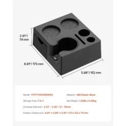 VEVOR Espresso Tamping Station, ABS Material, 7-in-1 Multifunctional Tamping Station With Detachable Slot, Easy To Clean Espresso Knock Box, Black -Aesthtic Interiors GUEST 69a2df26 998f 41d4 a2b4 de82a8c10dda