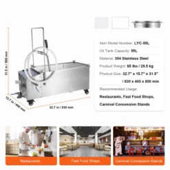 VEVOR Portable Oil Filtering Unit, 55L Tank, 10 L/min Filtering Speed, Equipped With Casters And Oil Hose -Aesthtic Interiors GUEST 69abbbfb 15a3 4c9a b872 c4c986fa241d