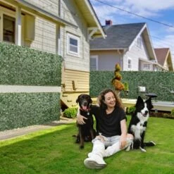 VEVOR Ivy Privacy Fence, 59 X 158in Artificial Green Wall Screen, Greenery Ivy Fence W/ Mesh Cloth Backing And Strengthened Joint