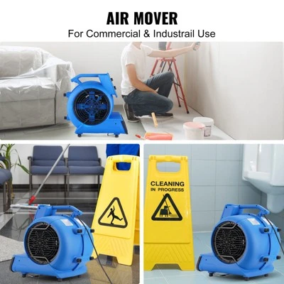 VEVOR Floor Blower, 1/2 HP, 2600 CFM Air Mover For Drying And Cooling, Portable Carpet Dryer Fan With 4 Blowing Angles And Time Function 2 VEVOR Floor Blower, 1/2 HP, 2600 CFM Air Mover For Drying And Cooling, Portable Carpet Dryer Fan With 4 Blowing Angles And Time Function - Image 2