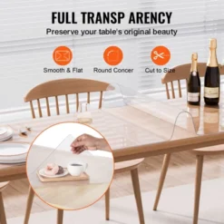 VEVOR Plastic Table Cover, 24 X 96 Inch 1.5 Mm Thick Clear Table Protector, Rectangle PVC Desk Mat, Waterproof & Easy Cleaning, Transparent -Aesthtic Interiors GUEST 6b500d5b ab87 4e44 82f4 a65ad0703869 1
