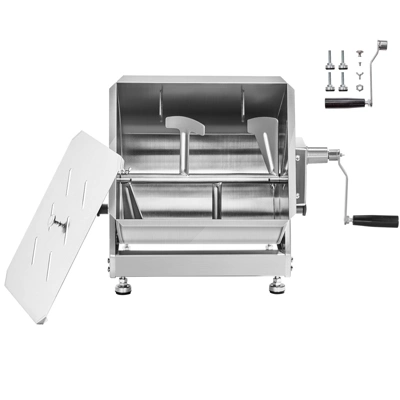 VEVOR Manual Meat Mixer, 60L Tilt Tank Meat Processing Equipment(Mixing Max 60LBS For Meat),Stainless Steel Meat Mixer, Sausage Mixer Machine,Silver 8 VEVOR Manual Meat Mixer, 60L Tilt Tank Meat Processing Equipment(Mixing Max 60LBS For Meat),Stainless Steel Meat Mixer, Sausage Mixer Machine,Silver - Image 8