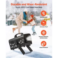 VEVOR Snow Machine, 800W Handheld/Hanging Snow Maker, Portable Wireless Remote Snowmaking Machine With 1L Tank & Handle, Black -Aesthtic Interiors GUEST 6c0fc8dc 188a 4a27 9cb1 4bde8b40d21f