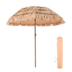 VEVOR Tiki Umbrella, 6.5 Ft Thatched Patio Umbrella With Tilt, Hawaiian Style Beach Parasol With Durable PP Thatch And 8 Metal Ribs, Oringinal Color 15 VEVOR Tiki Umbrella, 6.5 Ft Thatched Patio Umbrella With Tilt, Hawaiian Style Beach Parasol With Durable PP Thatch And 8 Metal Ribs, Oringinal Color -Aesthtic Interiors GUEST 6c4f68f0 b26b 4ea4 92ea 0360694901ad