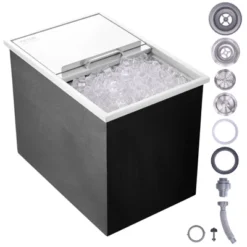 VEVOR Drop In Ice Chest, 27"L X 18"W X 21"H Stainless Steel Ice Cooler, Commercial Ice Bin With Sliding Cover, 40.9 Qt Outdoor Kitchen Ice Bar 15 VEVOR Drop In Ice Chest, 27"L X 18"W X 21"H Stainless Steel Ice Cooler, Commercial Ice Bin With Sliding Cover, 40.9 Qt Outdoor Kitchen Ice Bar -Aesthtic Interiors GUEST 6c50ce1e b09b 444c 94ec ed7d668921b5