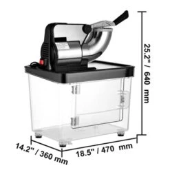 VEVOR 110V Commercial Ice Crusher 440LBS/H, ETL Approved 300W Electric Snow Cone Machine With Dual Blades, Stainless Steel Shaved Ice Machine, Black -Aesthtic Interiors GUEST 6c874d39 0c1e 4b60 83ec a3274ae82710