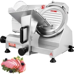 VEVOR Commercial Meat Slicer, 200W Electric Deli Food Slicer, 350-400RPM Meat Slicer With 8" Carbon Steel Blade, 0 - 0.47 Inch -Aesthtic Interiors GUEST 6d446384 3f77 4785 acab ebfbb60d4946