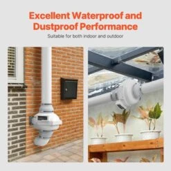 VEVOR 6 To 4.5 Inch Radon Fan Installation Kit, Quiet 380CFM Radon Mitigation Fan System Kit With 2 Couplers, Pressure Indicator, White -Aesthtic Interiors GUEST 6df567ff b7e5 4854 97d2 28a09ea83719