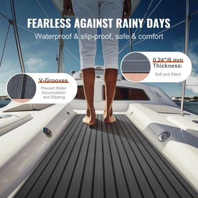 VEVOR Boat Flooring, EVA Foam Boat Decking 94.5" X 17.7", Non-Slip Self-Adhesive Flooring, 11.6 Sq.ft Marine Carpet For Boats, Yacht, Pontoon 2 VEVOR Boat Flooring, EVA Foam Boat Decking 94.5" X 17.7", Non-Slip Self-Adhesive Flooring, 11.6 Sq.ft Marine Carpet For Boats, Yacht, Pontoon - Image 2
