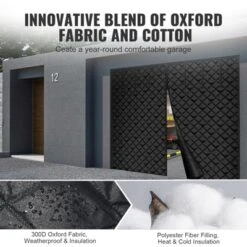 VEVOR Garage Door Screen For Winter, 9x7FT, Garage Door Insulation Kit, Magnetic Thermal Insulated Door Curtain With 300D Oxford Fabric, Black -Aesthtic Interiors GUEST 6e5e117c 9285 4465 bfdd e43c57e6ab42