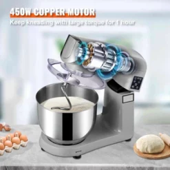 VEVOR 6 In 1 Stand Mixer, 450W Multifunctional Electric Mixer With Tilt-Head, 6 Speeds And LCD Screen Timing, 7.4Qt Stainless Bowl, Dough Hook -Aesthtic Interiors GUEST 6e98b51e 6275 4dd7 b798 f1801570fef9