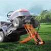 VEVOR Lawn Mower Lift With Hydraulic Jack, 500 Lbs Weight Capacity, Solid Carbon Steel Lawn Mower Lift, Adjustable Movable Lawn Lifter, Orange